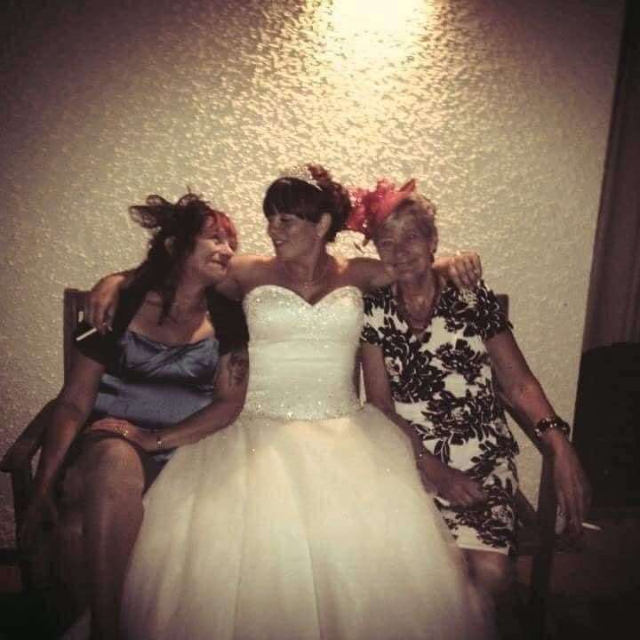 Simone with her mum and her granny.