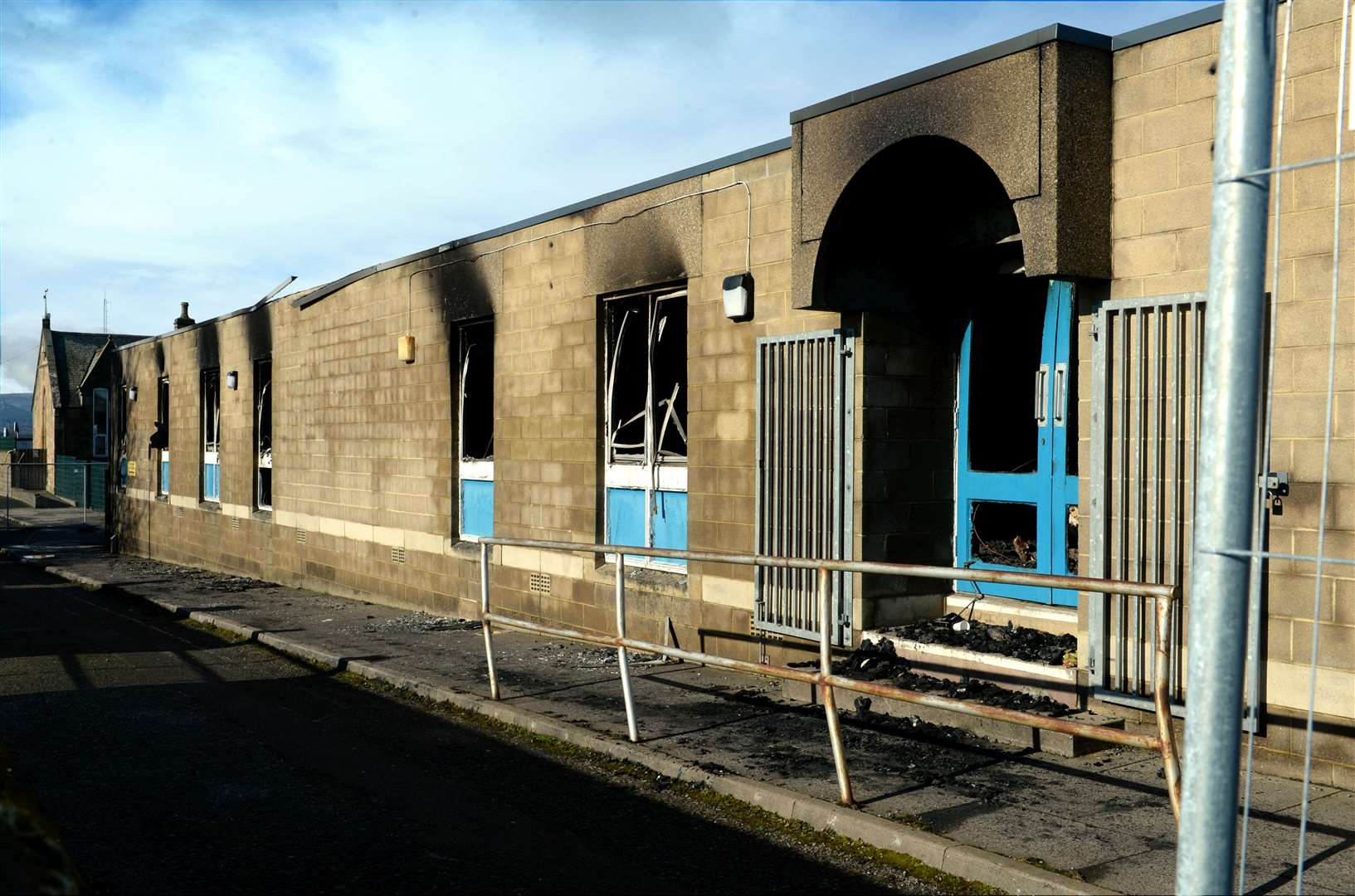 Park Primary School the day after the fire in February 2020. Photo: James MacKenzie