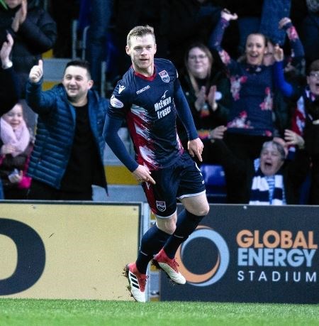 Billy Mckay put Ross County ahead. Picture: Ken Macpherson