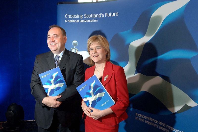 Alex Salmond and Nicola Sturgeon pictured together in 2007, the year the SNP promised to dual the A9.
