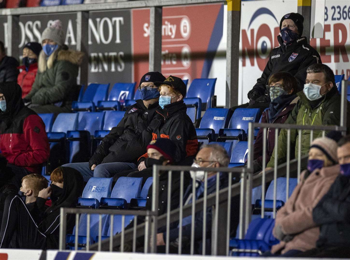 Picture - Ken Macpherson, Inverness. Ross County(1) v Livingston(1). 06.11.20. County supporters at the game.