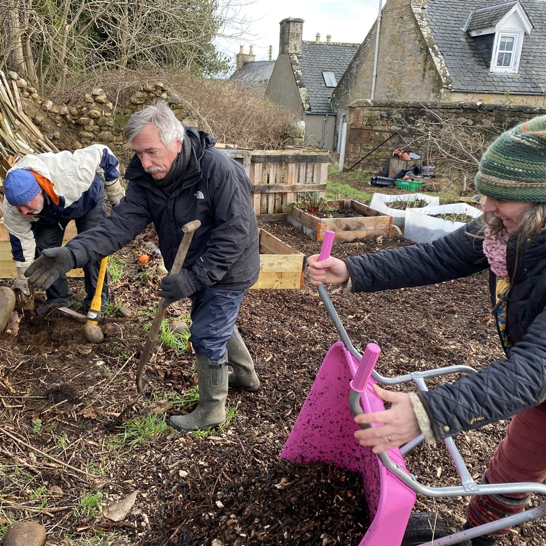 Volunteers turned up to help restore the garden