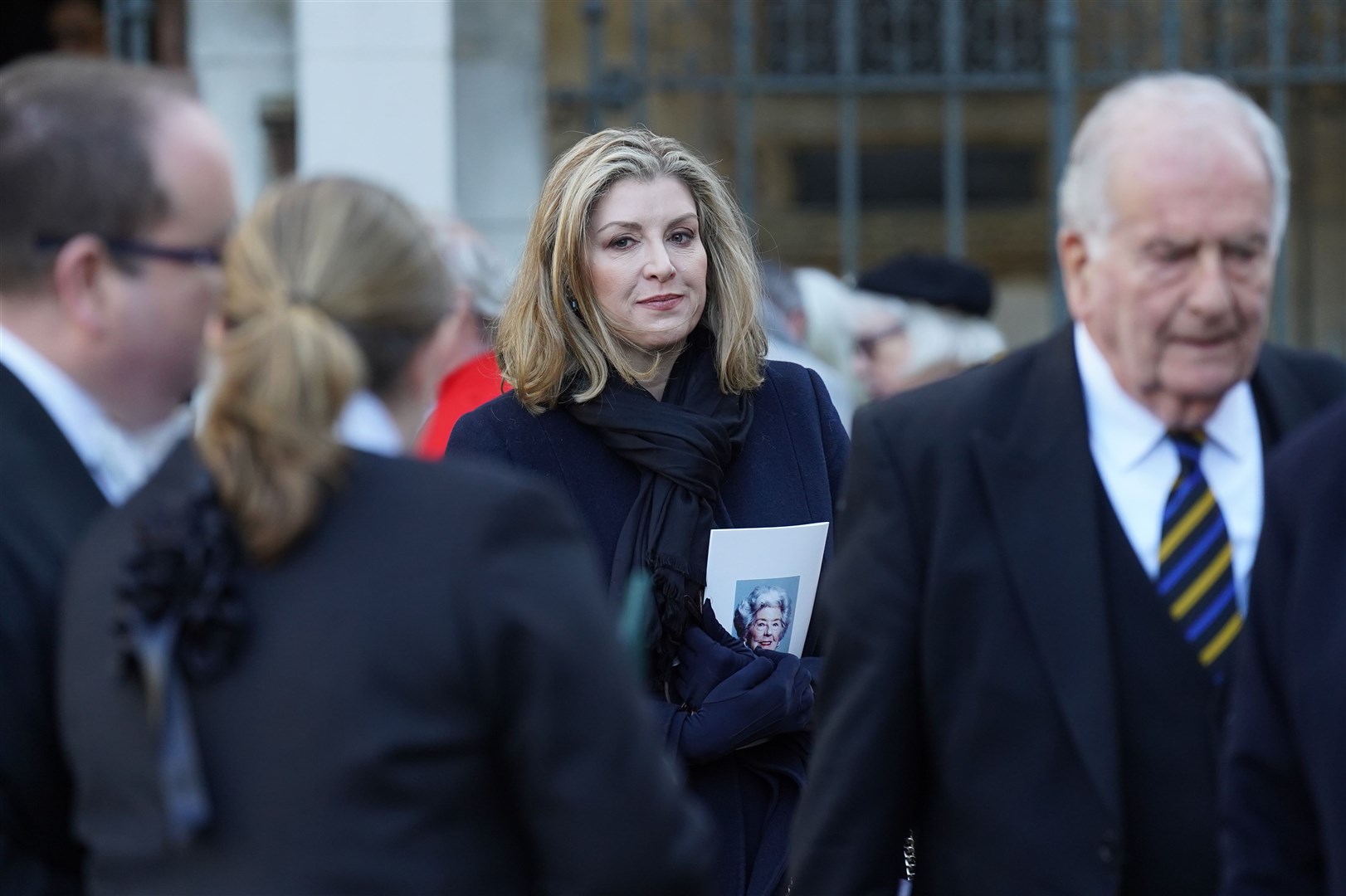 Commons Leader Penny Mordaunt leaving the service of thanksgiving (Stefan Rousseau/PA)