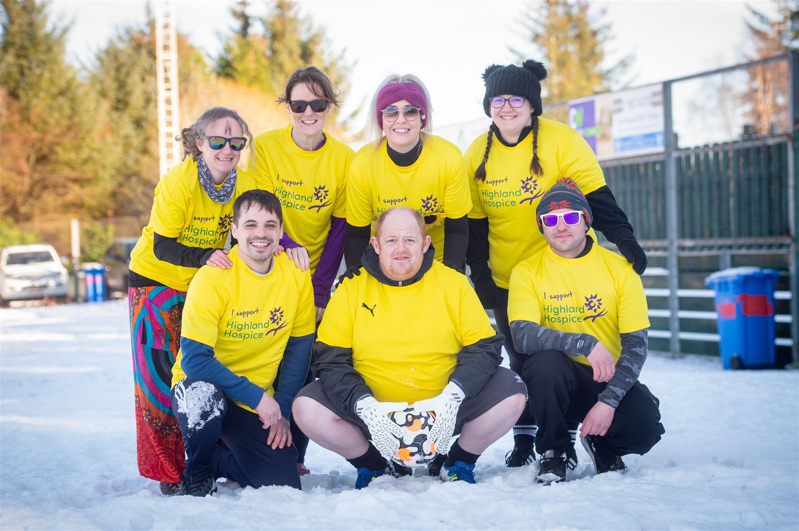 Kirsty's team (back, left to right) Emma Mccallum, Colleen Mackenzie, Kirsty Littlejohn, Megan Davidson, (front, left to right) James Bruton, Craig Ross and Conor Giill.