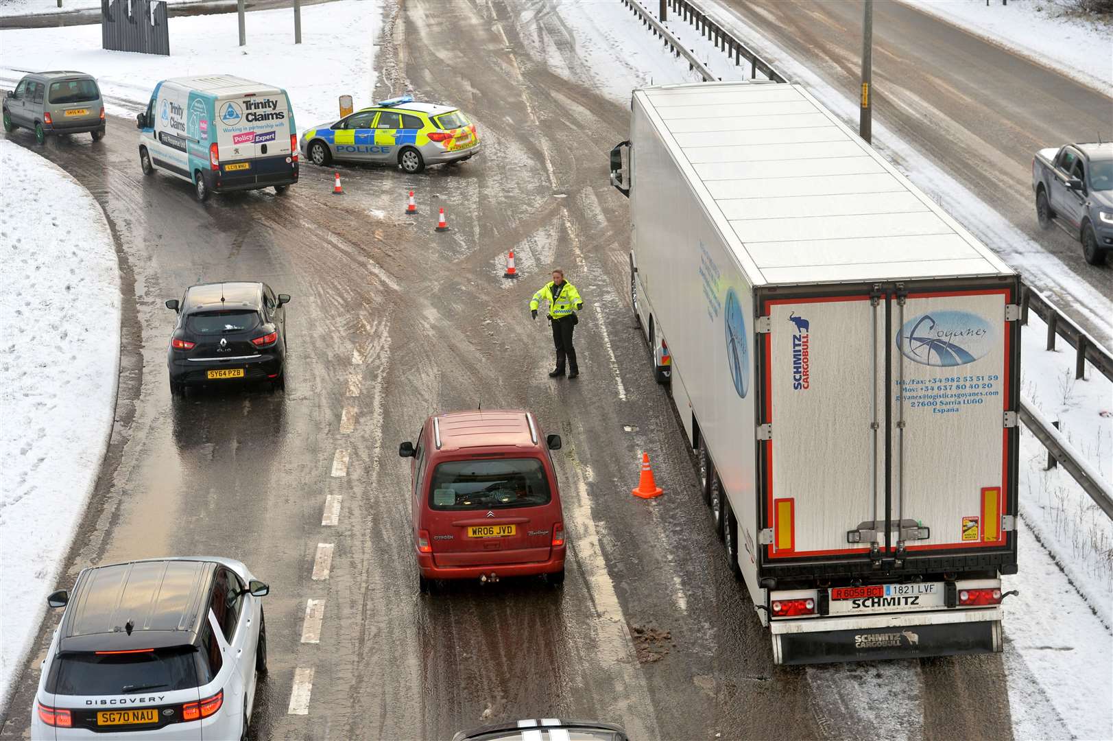Motorists are diverted off the A9.