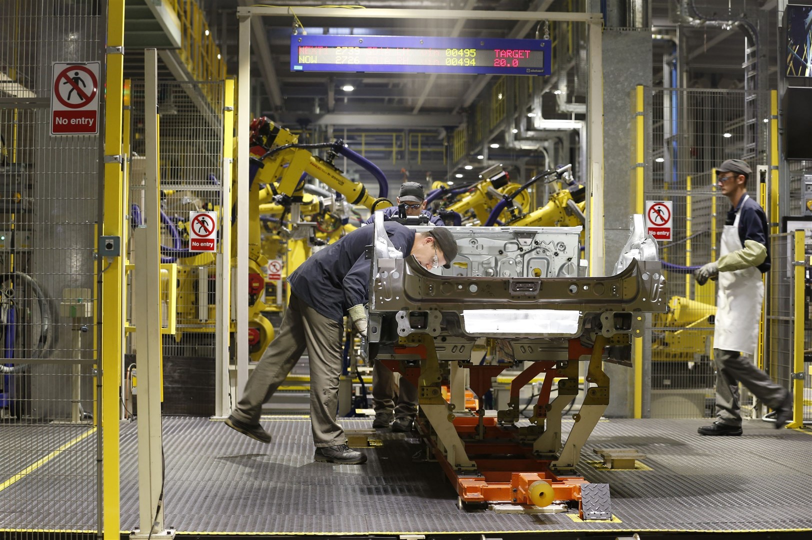 Manufacturing businesses reported the fastest drop in their costs since 2016 (Owen Humphreys/PA)
