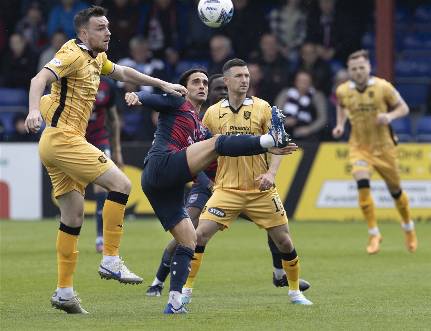 It was tough going for the Staggies at times against Livingston – but it turned out to be a comfortable victory. Picture: Ken Macpherson