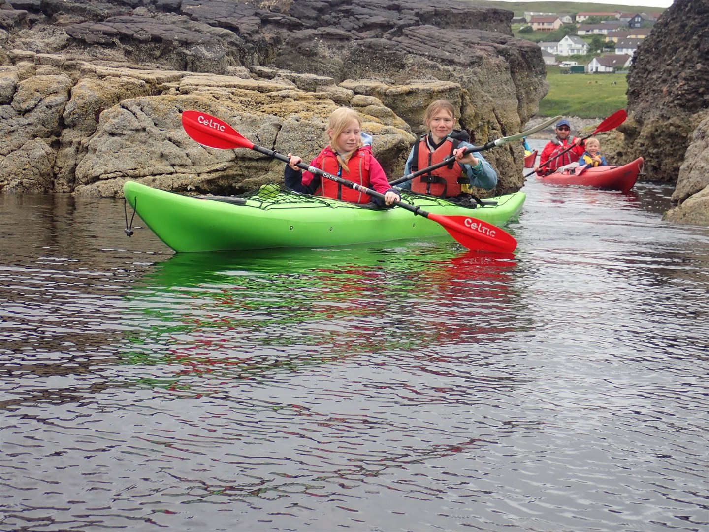Experiencing sea kayaking in Shetland.
