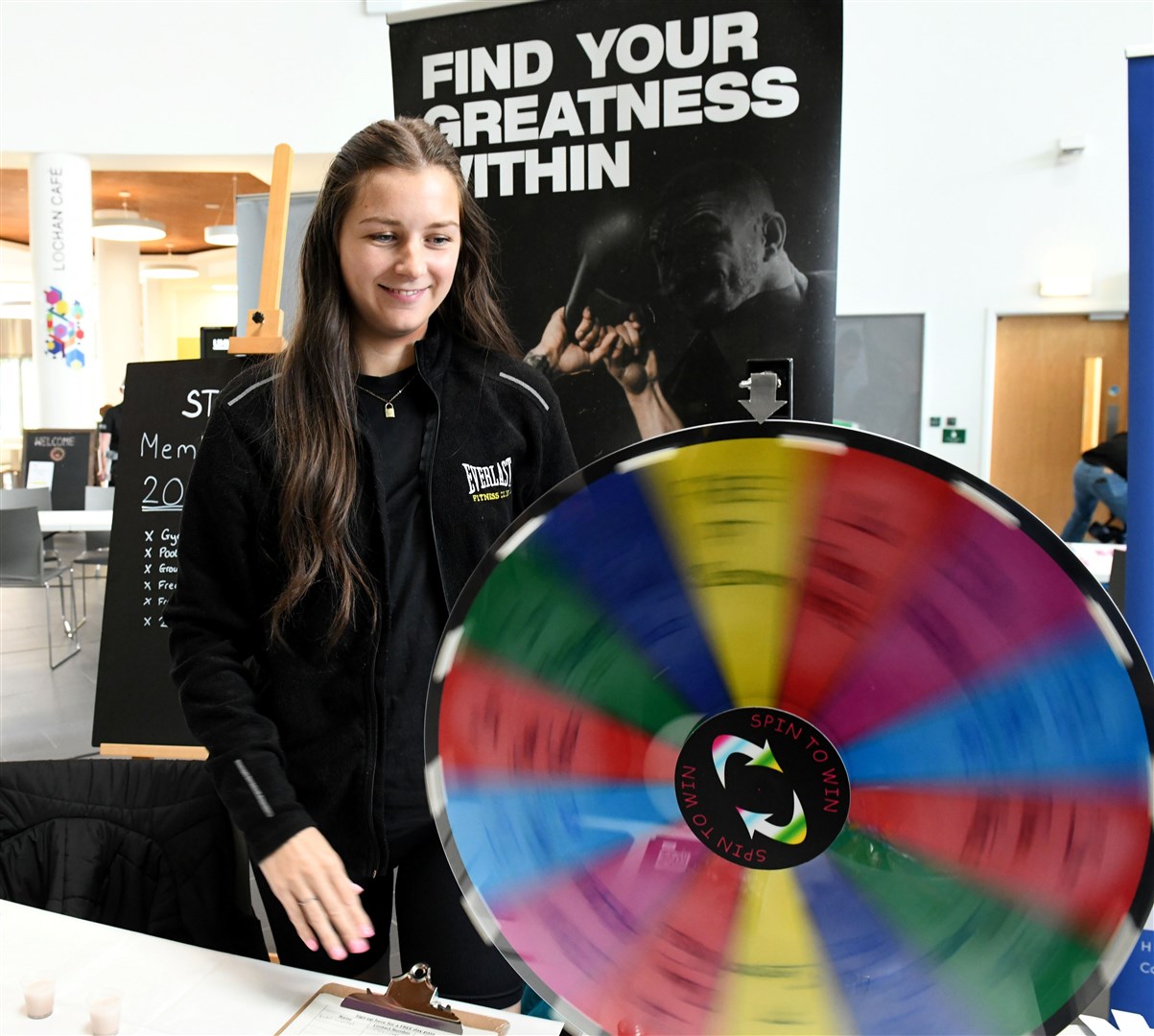 Hollie MacIver during a UHI Inverness open day.