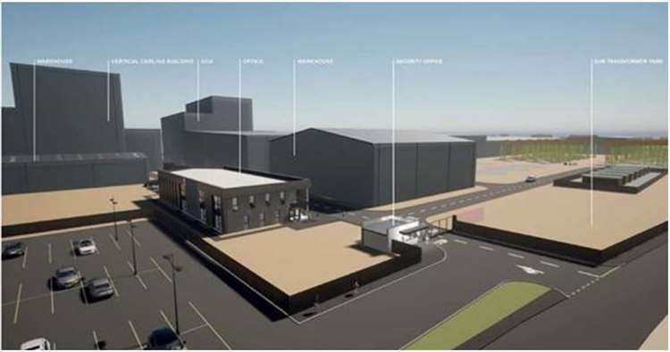 An artist's impression of the proposed factory. Courtesy: GH Johnston