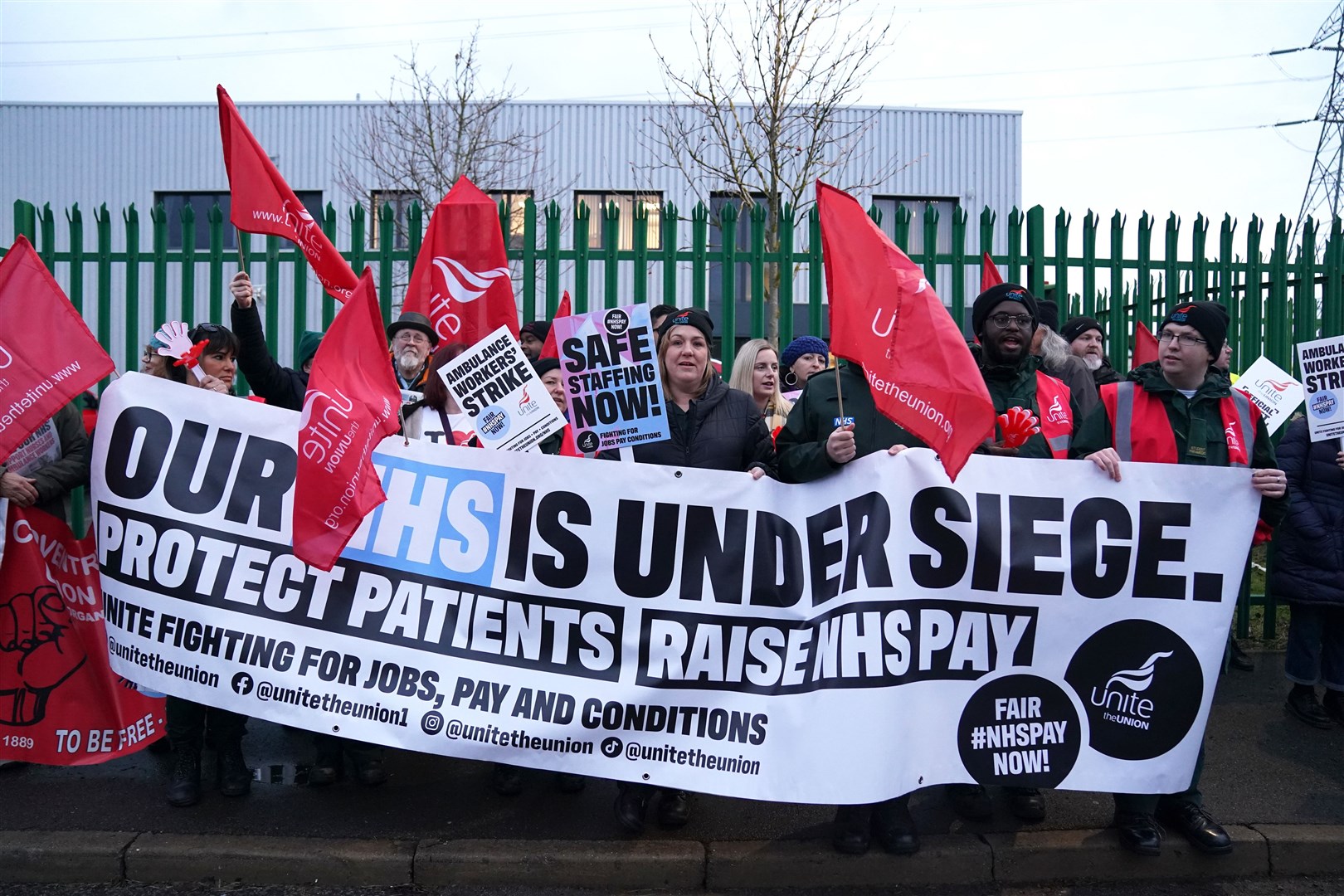 Ambulance workers from the Unite trade union are planning industrial action in the new year (Jacob King/PA)