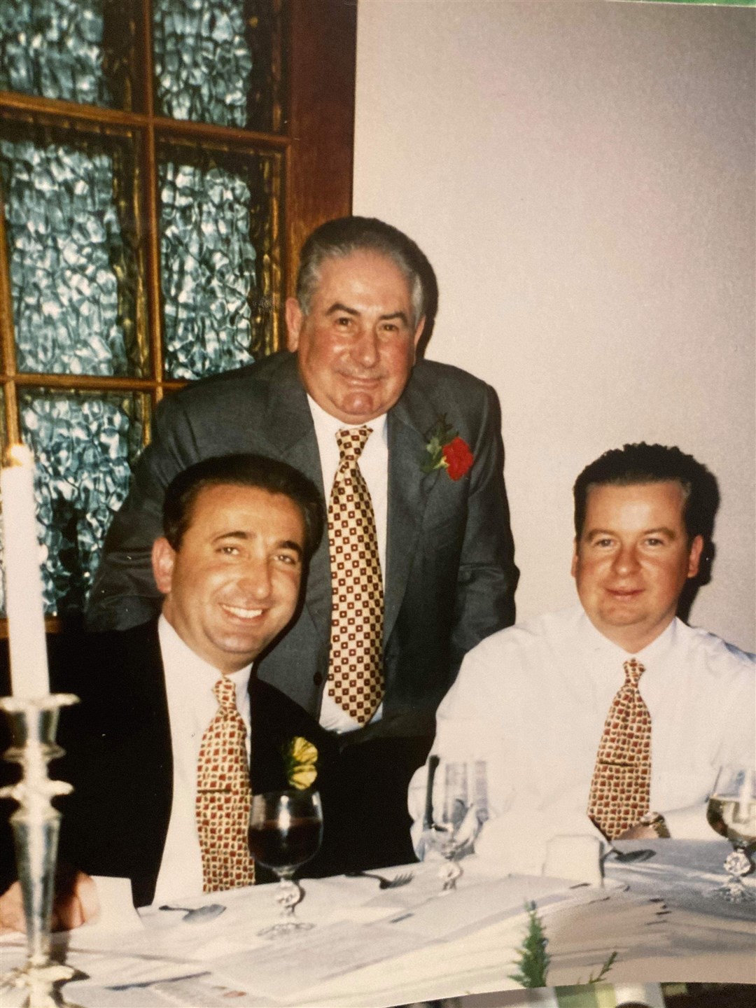Renato Onesti is flanked by son Roberto (right) and nephew Adrian Pieraccini.