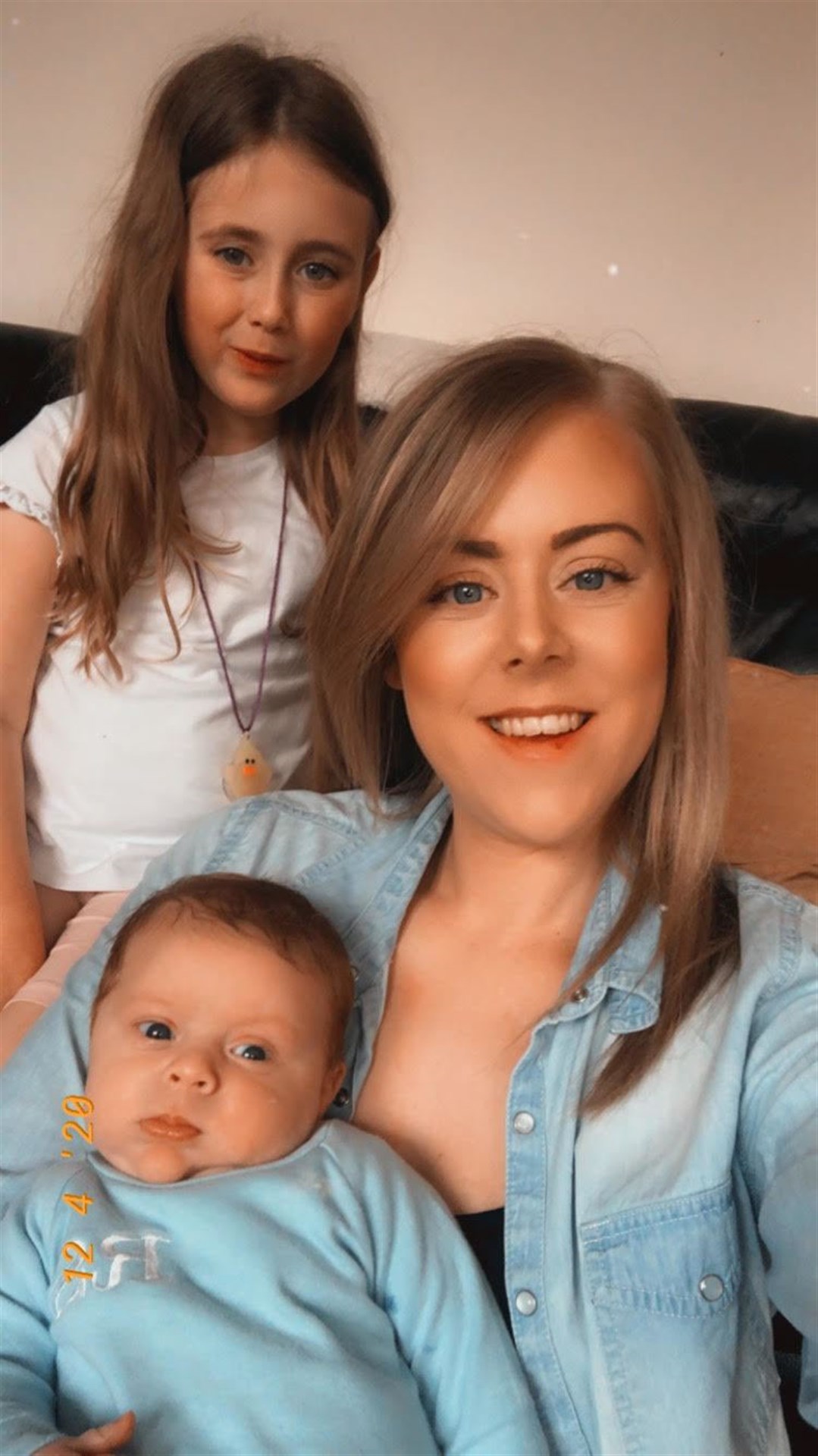 Zoe Souter with daughter Emily (5) and Ruairidh (3 months).