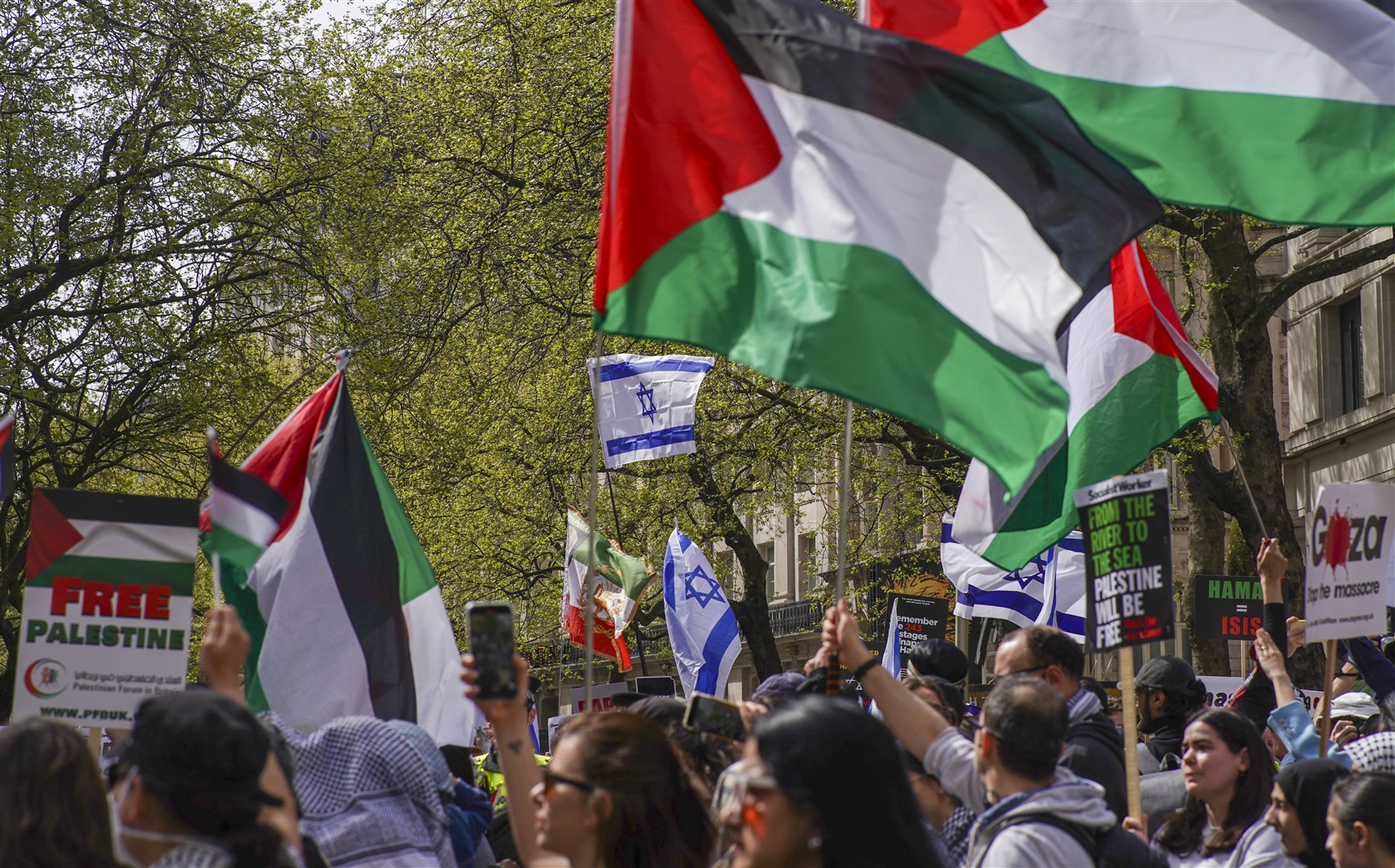 Jewish charity the Community Security Trust has called for fewer pro-Palestine demonstrations to take place in central London (Jeff Moore/PA)