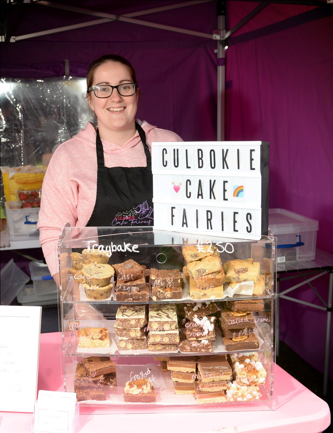 Louise Ross of Culbokie Cake Fairies made extra stock – which again disappeared. Picture: James Mackenzie
