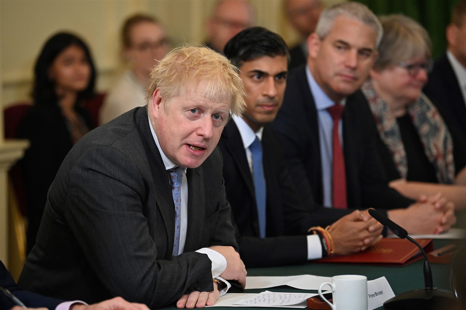 Prime Minister Boris Johnson, Chancellor of the Exchequer Rishi Sunak, and Chancellor of the Duchy of Lancaster Stephen Barclay (Ben Stansall/PA)