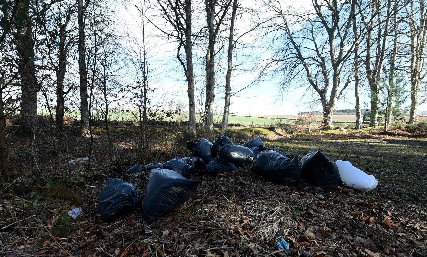 Fly tipping near the famous Clootie Well on the Black Isle.