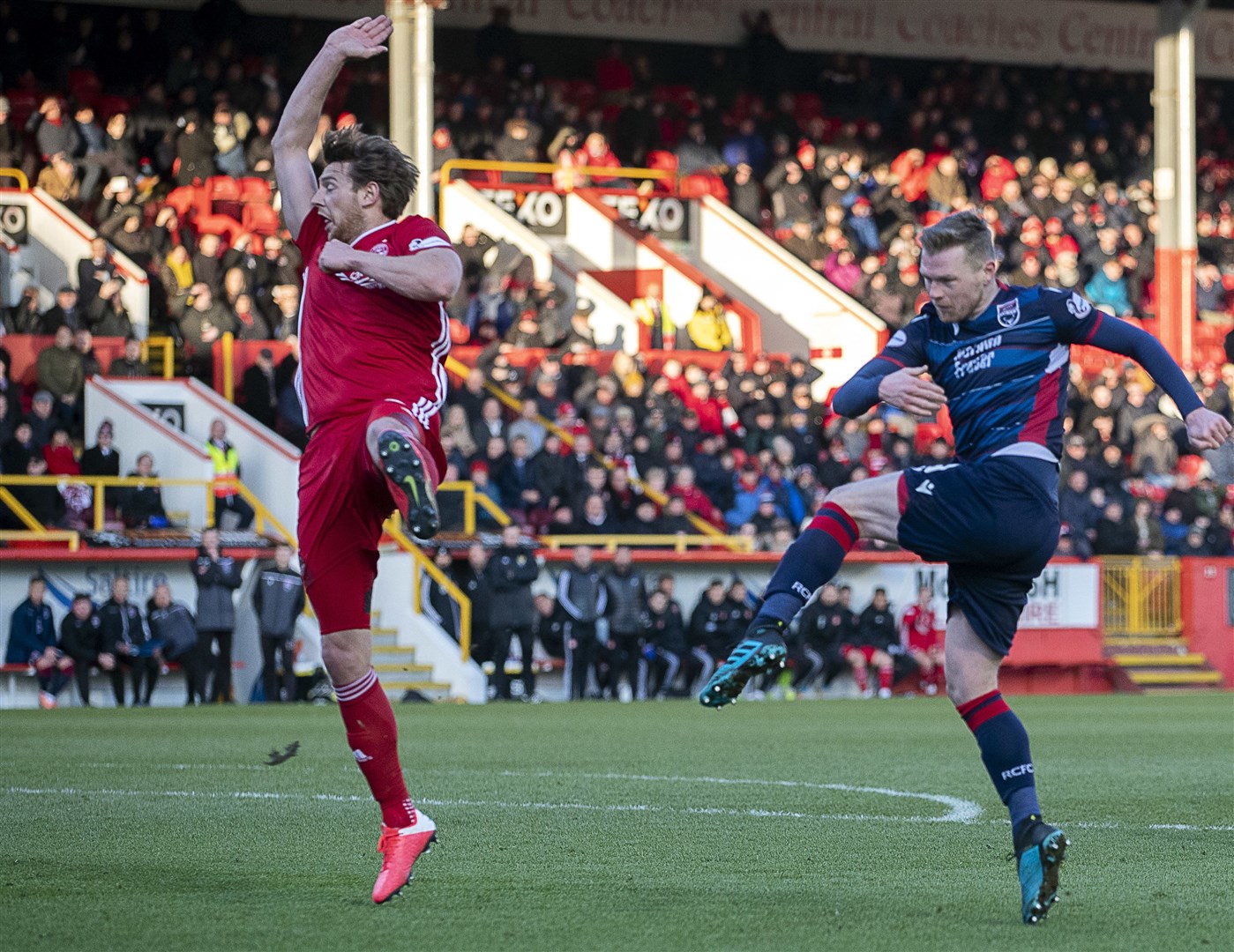 Ross County's Billy McKay fires home the winning goal. Picture: Ken Macpherson