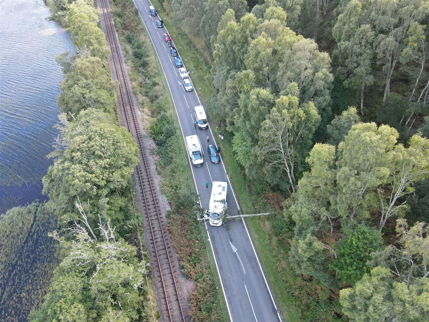 Ryan Huddlestone shared this drone image of the scene of the accident.