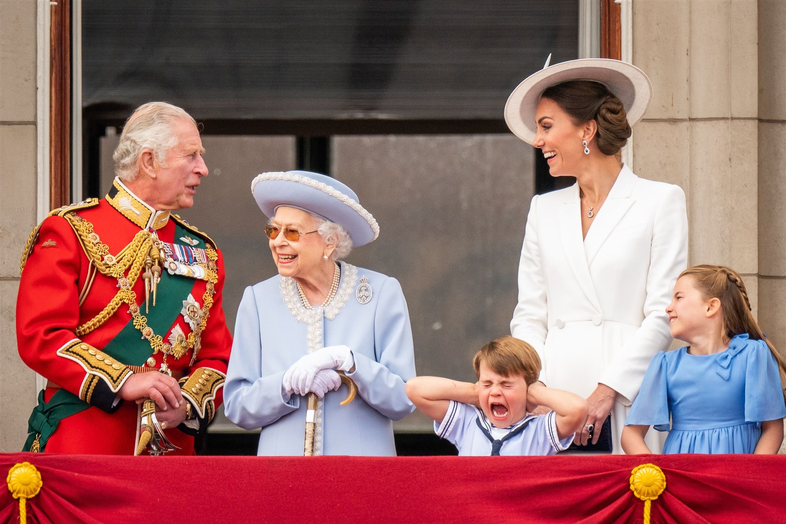 Prince Louis was with his siblings on the Buckingham Palace balcony (Aaron Chown/PA)