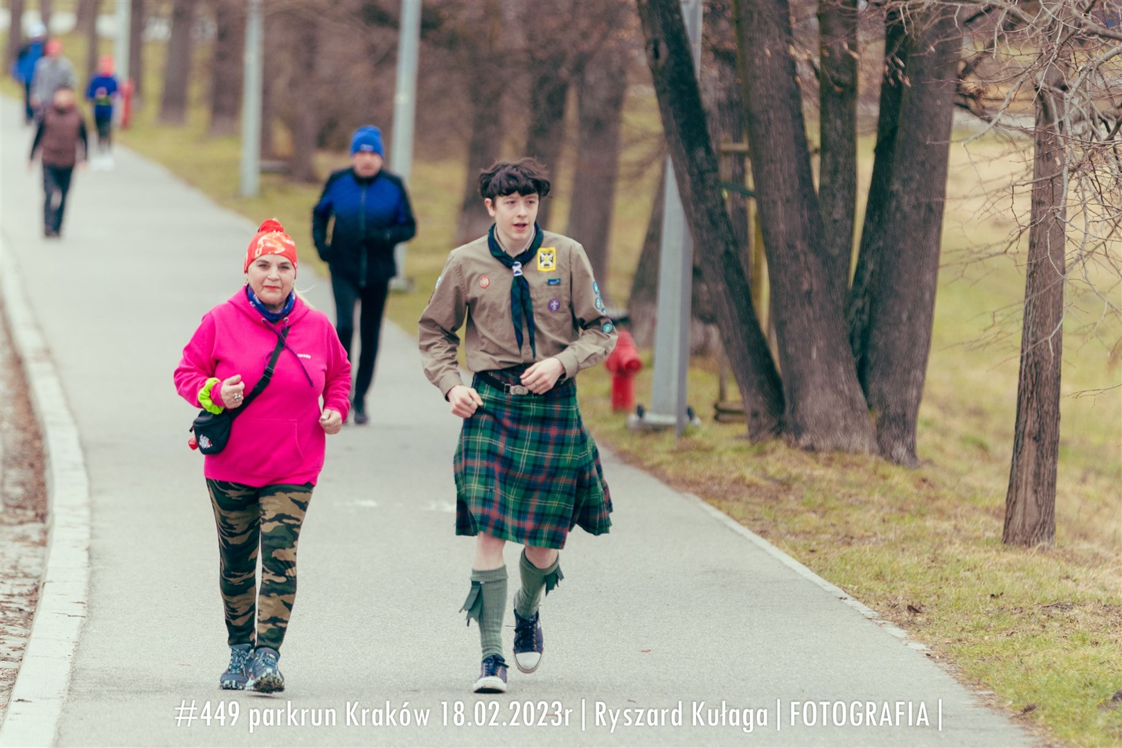 Members of the Invergordon unit made their mark during a parkrun in Krakow. Picture: Ryszard Kuluga