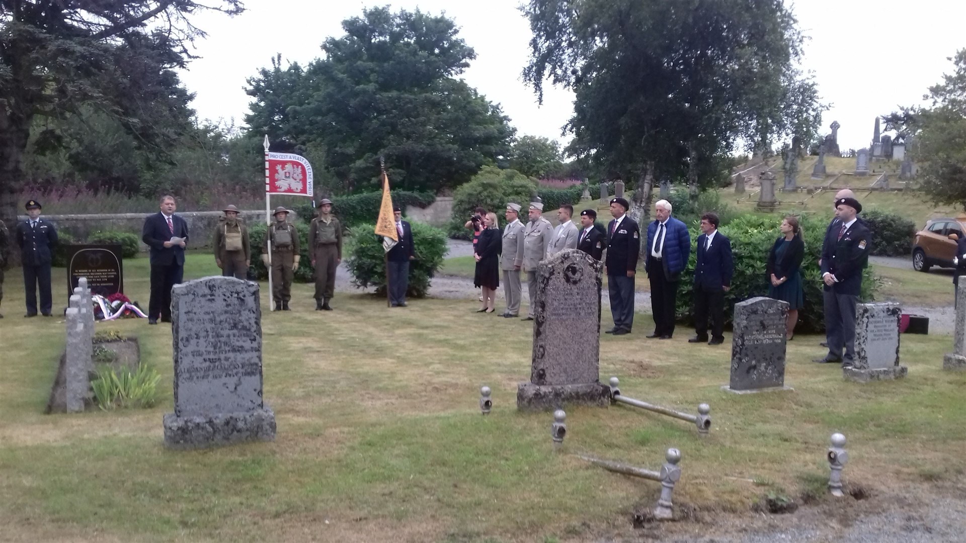 The Czech delegation took part in a poignant ceremony.