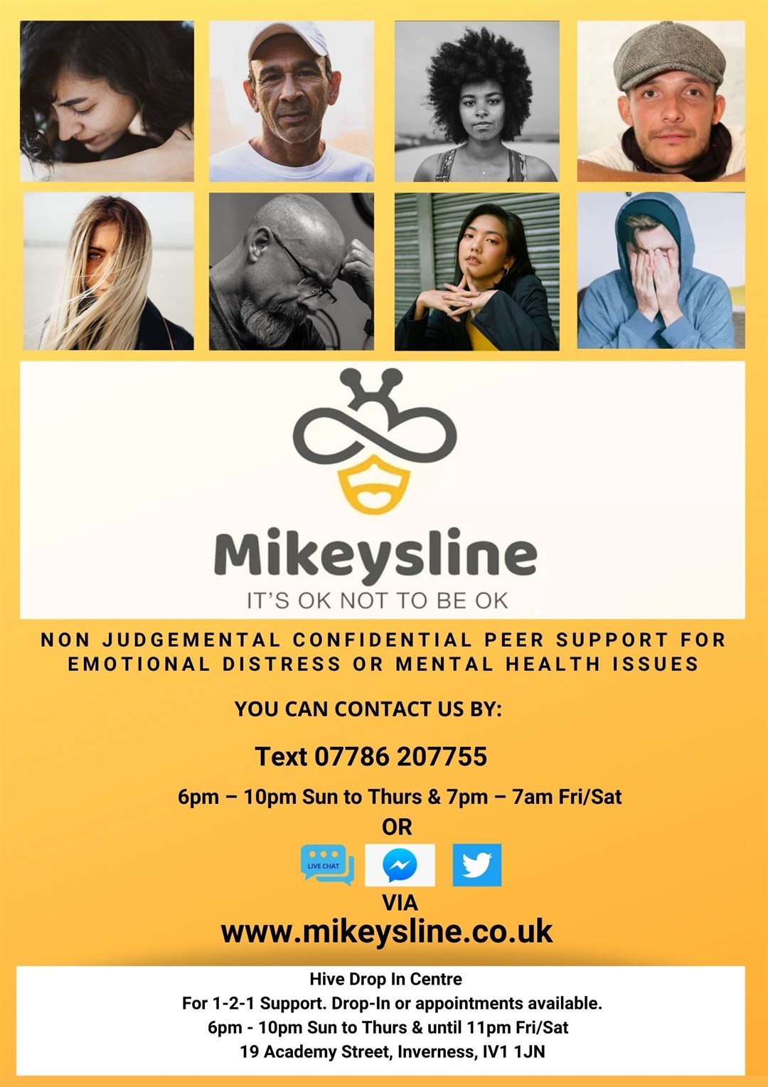 Mikeysline has announced new services for World Mental Health day.