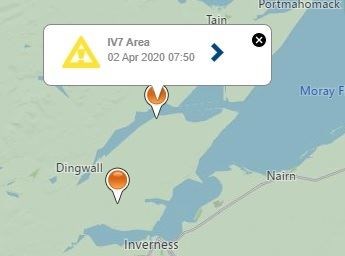 The sites of the two unrelated power outages on the Black Isle on Thursday morning. Picture: SSEN.