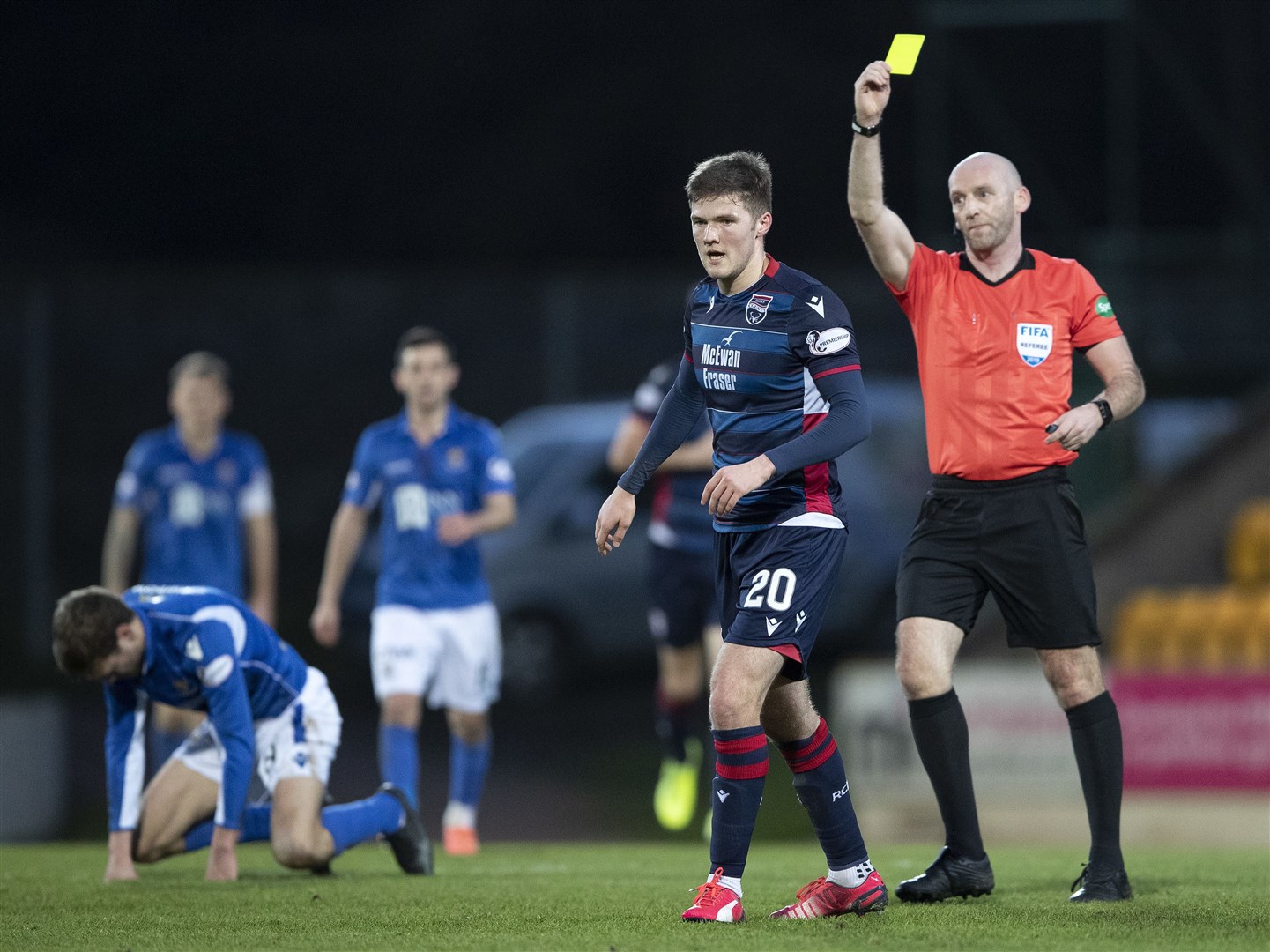 Bobby Madden was withdrawn from the game in Dingwall tonight.