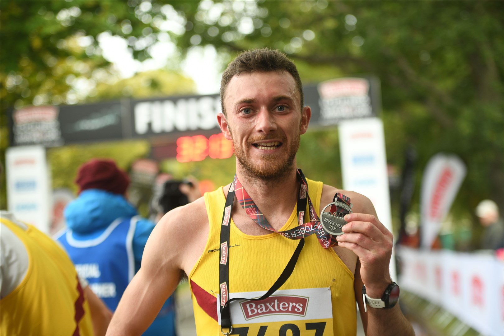 Sean Chalmers with his medal. Picture: James Mackenzie.