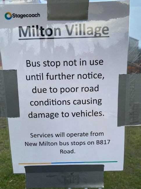 The sign that caused confusion in Milton village in Easter Ross