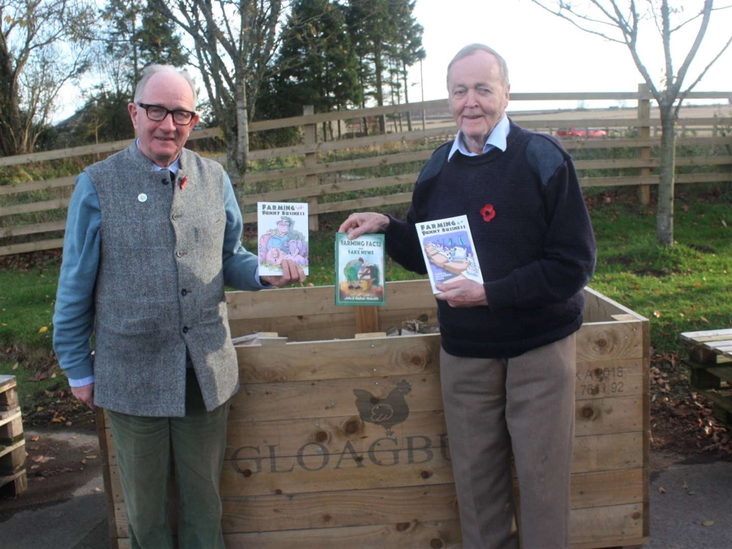 David Leggat and Andrew Arbuckle with copies of the very successful books.