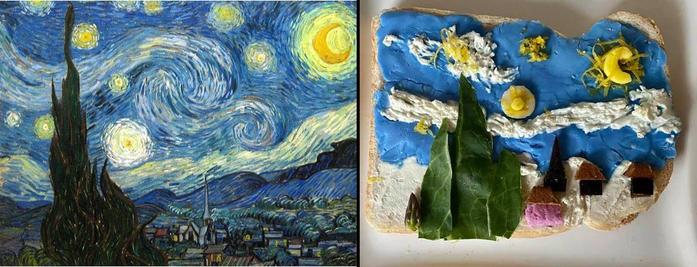 Starry Night by Vincent Van Gogh recreated by Caroline Barnes (Caroline Barnes/PA)