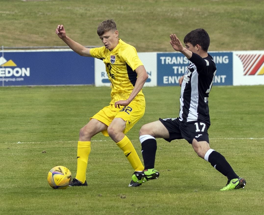 Adam MacKinnon, now on loan at Brora, was one of several young Staggies to feature against Elgin City in pre-season. Picture: Ken Macpherson