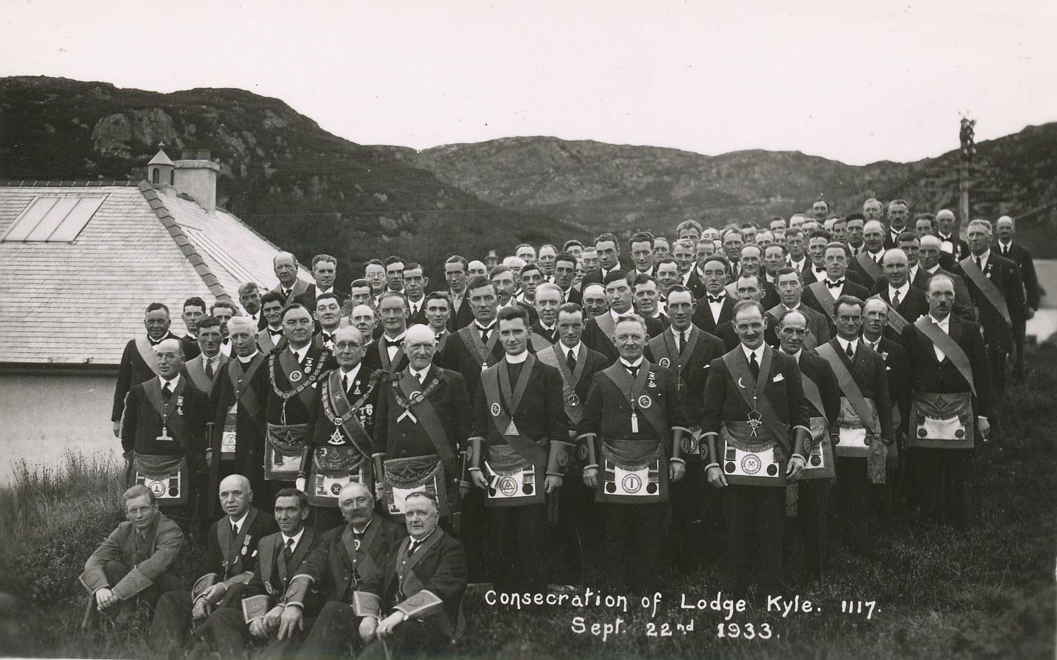 Consecration of Lodge Kyle 117, September 22, 1933.