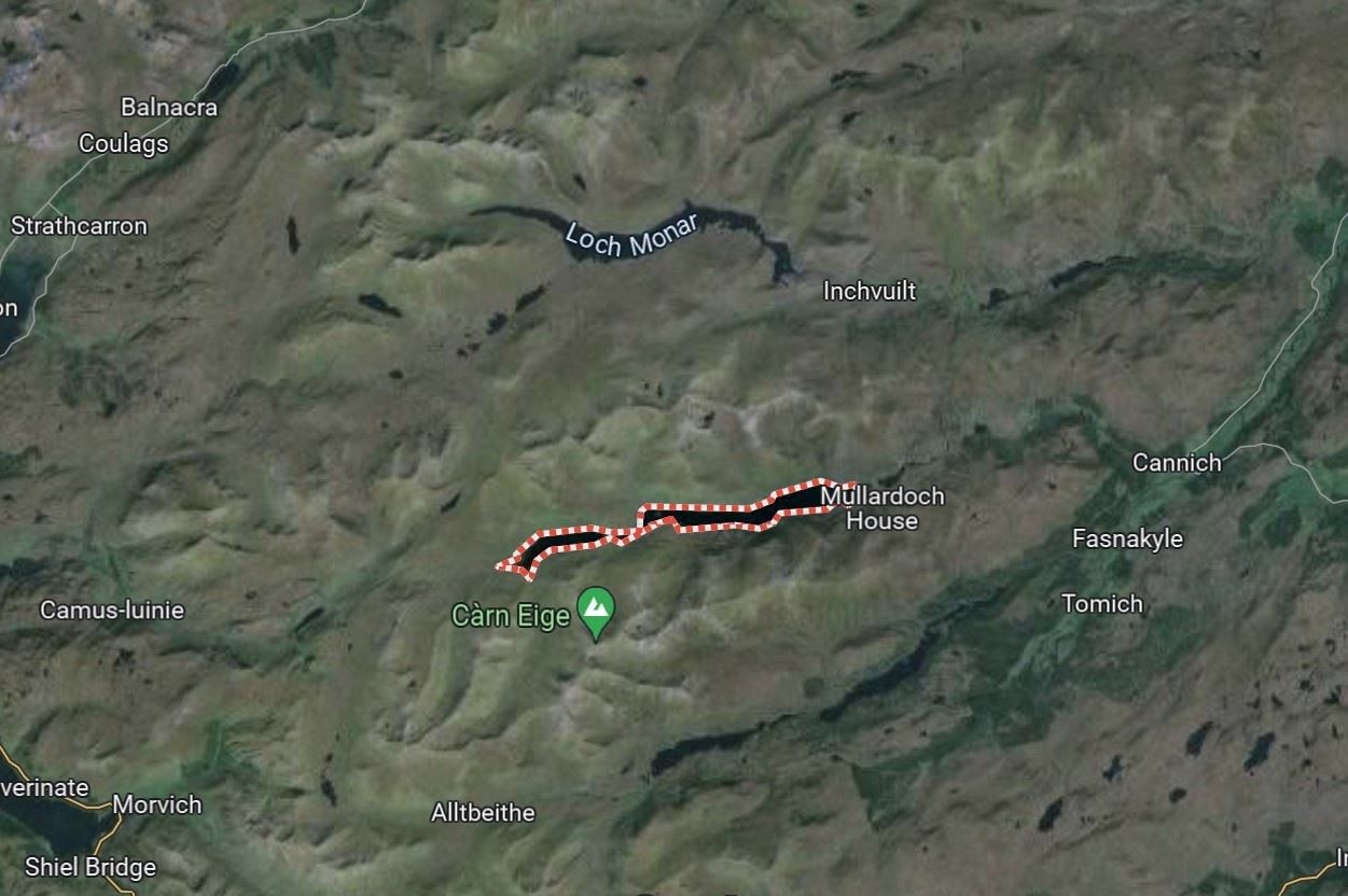 Loch Mullardoch. Image: Google