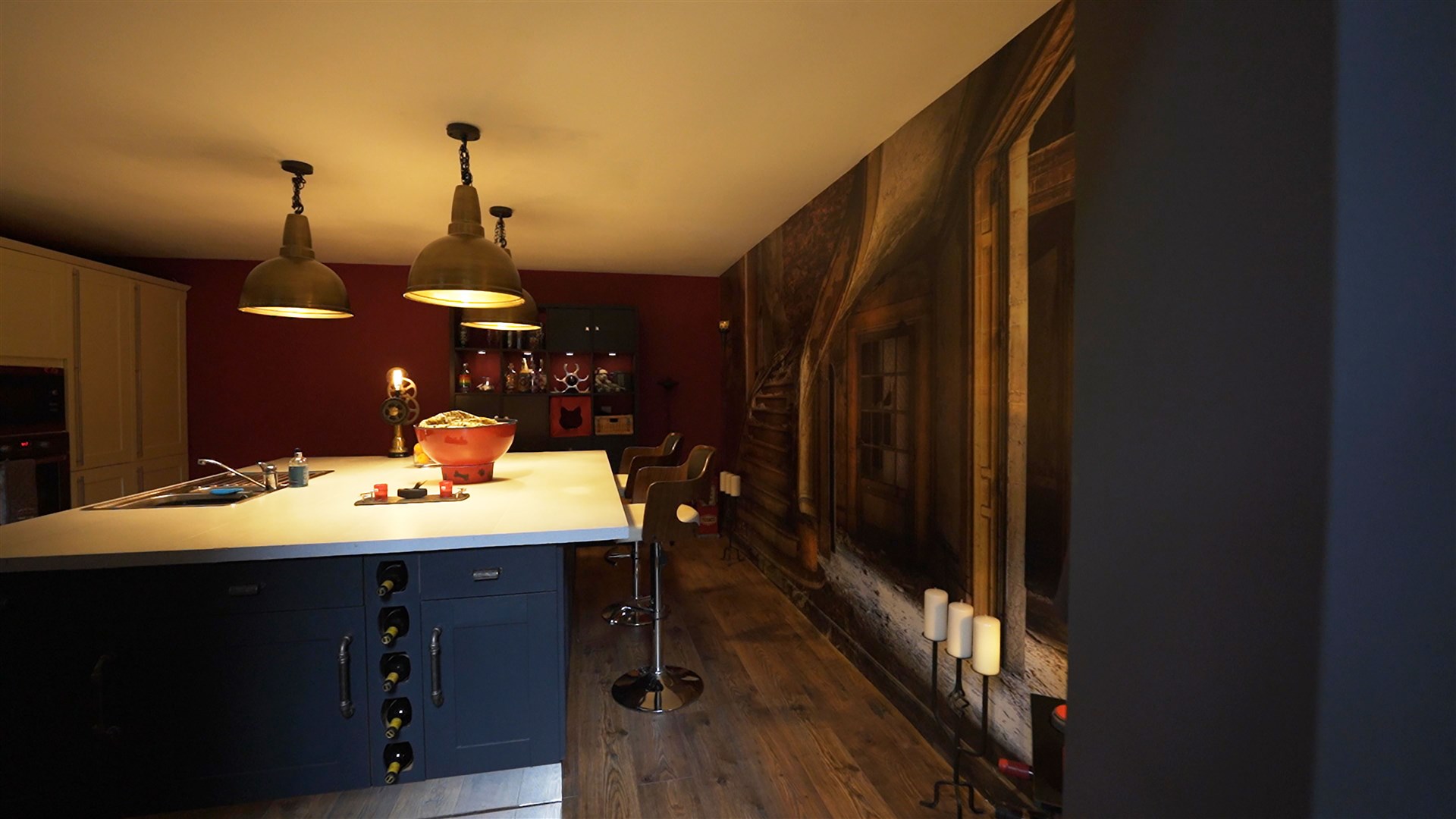 The kitchen in the Mansion Apartment, Lentran. Picture: IWC and BBC Scotland.