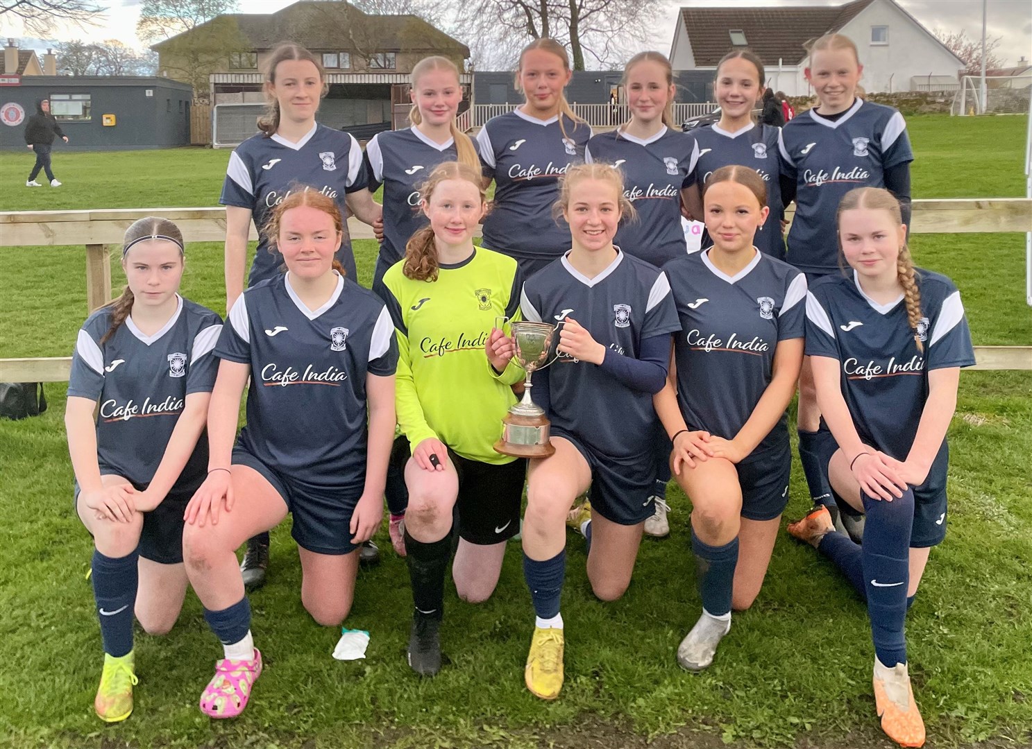 Dingwall Academy's girls won the Under-18 North of Scotland Cup for the first time in the school's history. Picture: Dingwall Academy