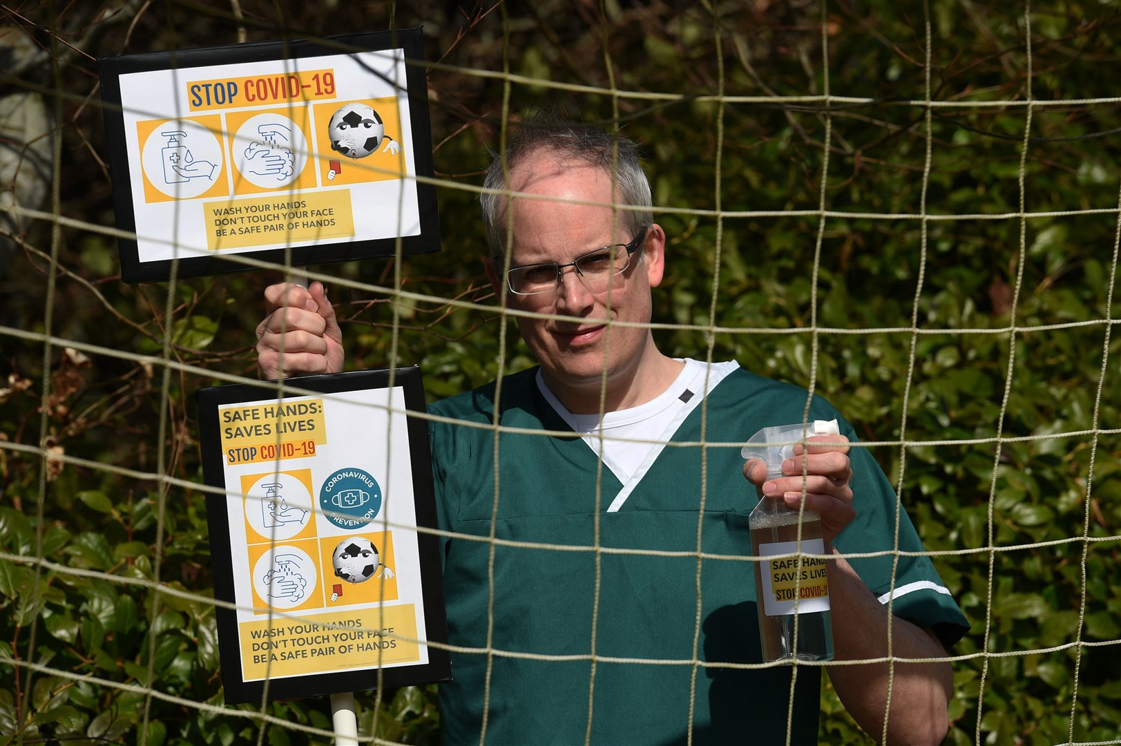 local GP Dr Ross Jaffrey has launched the Safe hands saves Lives campaign....Picture: Callum Mackay..