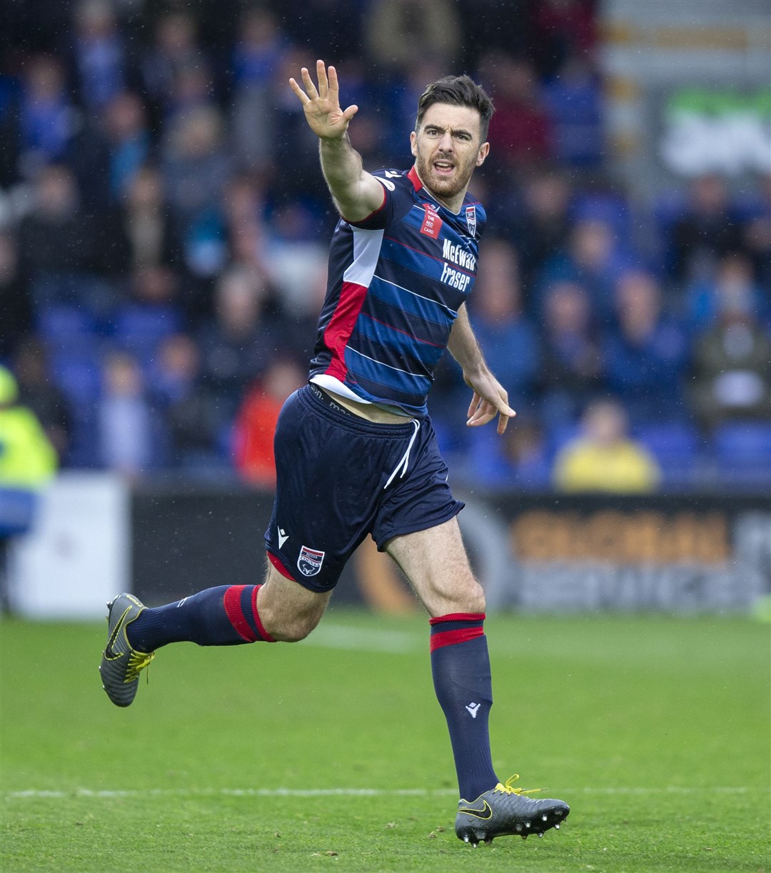 Picture - Ken Macpherson, Inverness. Ross County(2) v St.Johnstone(2). 05.10.19. Ross County's Ross Draper makes his return from an injury lay-off.