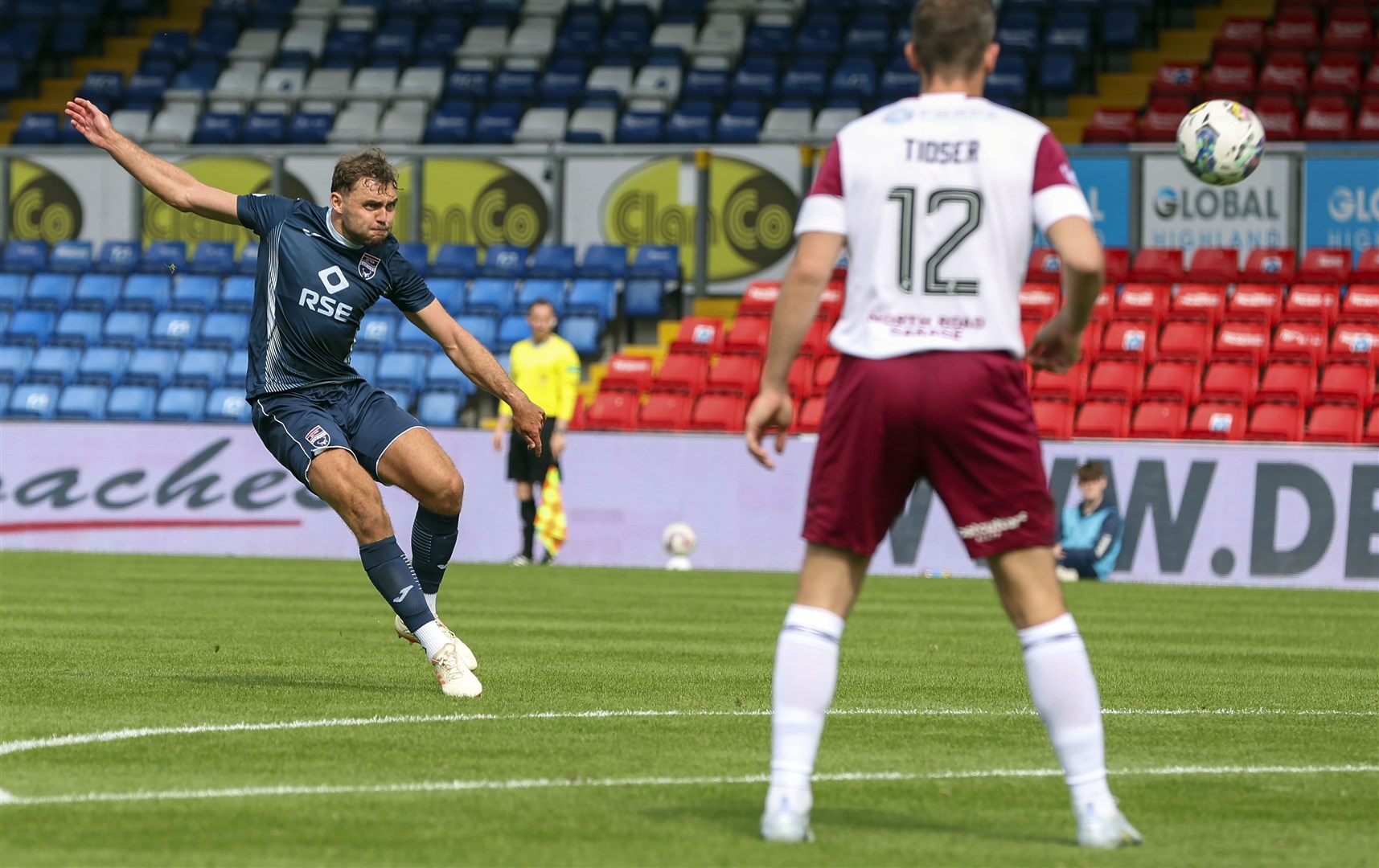 Connor Randall's move into midfield has coincided with a more fluid attacking approach at Ross County. Picture: Ken Macpherson