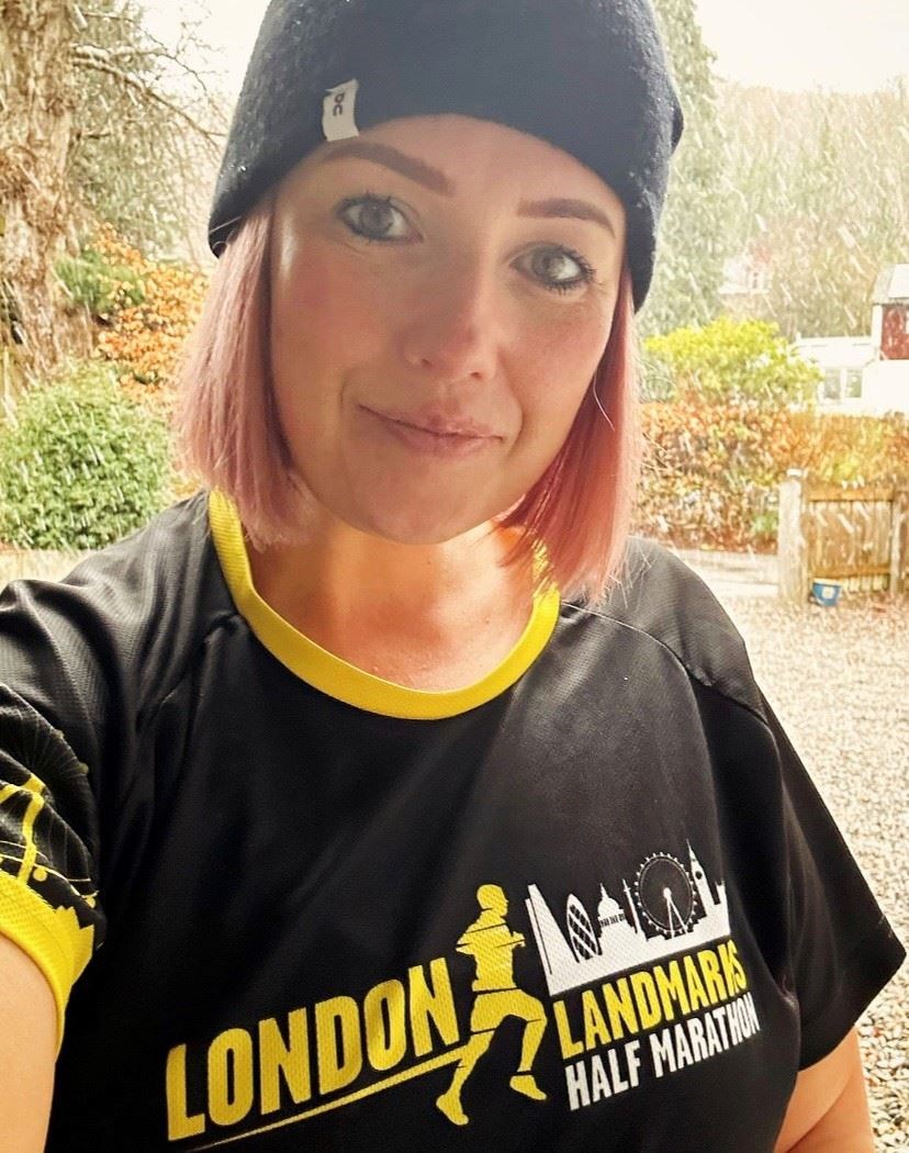 Amy Simpson from Strathpeffer is running the half marathon a few days after her 40th birthday.