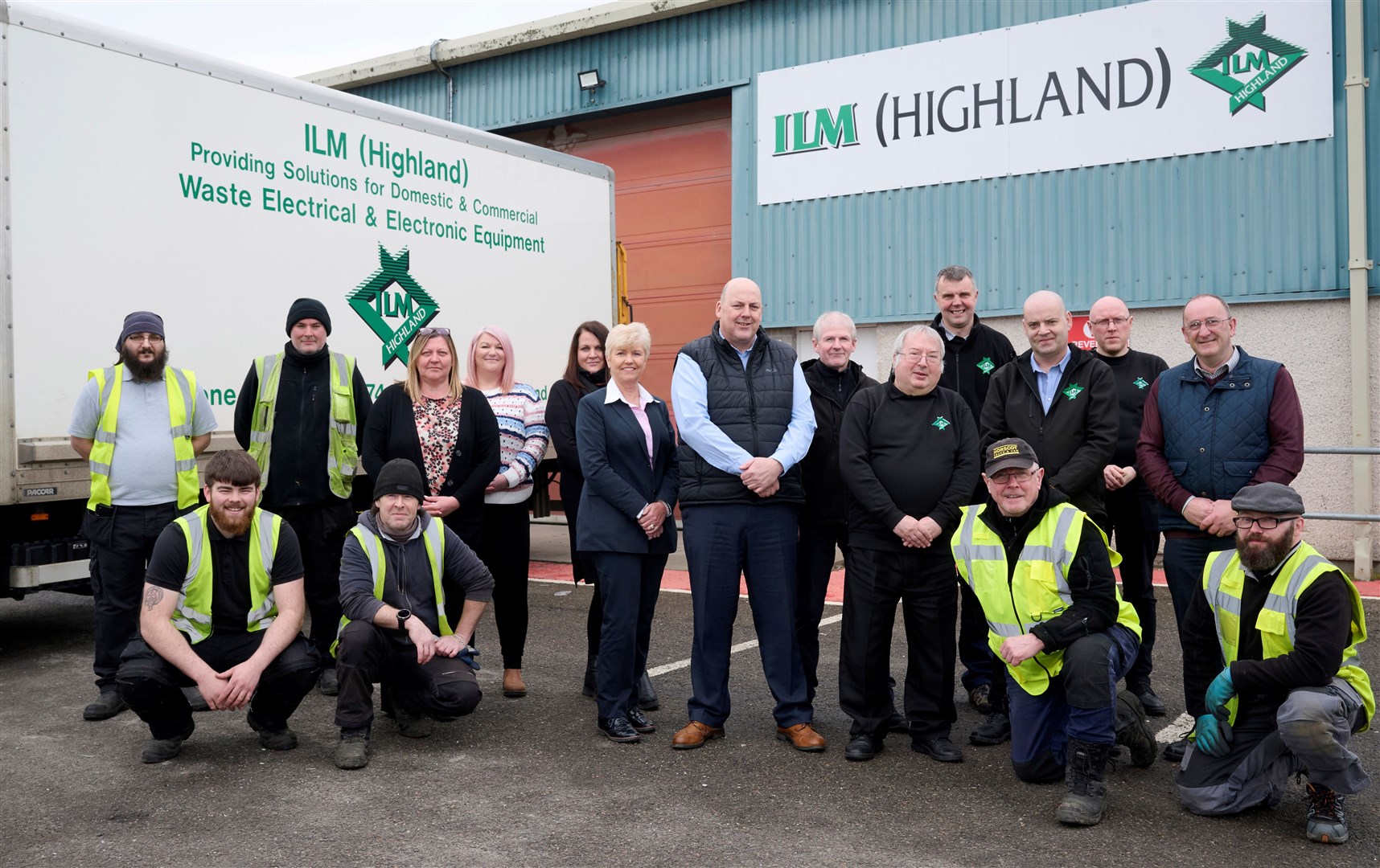 ILM Highland staff are celebrating their 30th anniversary, including (centre left) Sandra Ross, finance manager; and Martin Macleod, chief executive (centre right) with the ILM team.