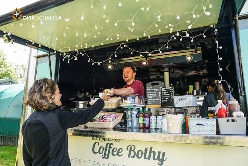 Gregor MacKenzie serves customers at Applecross Coffee Bothy. Picture: Dirk Schafer