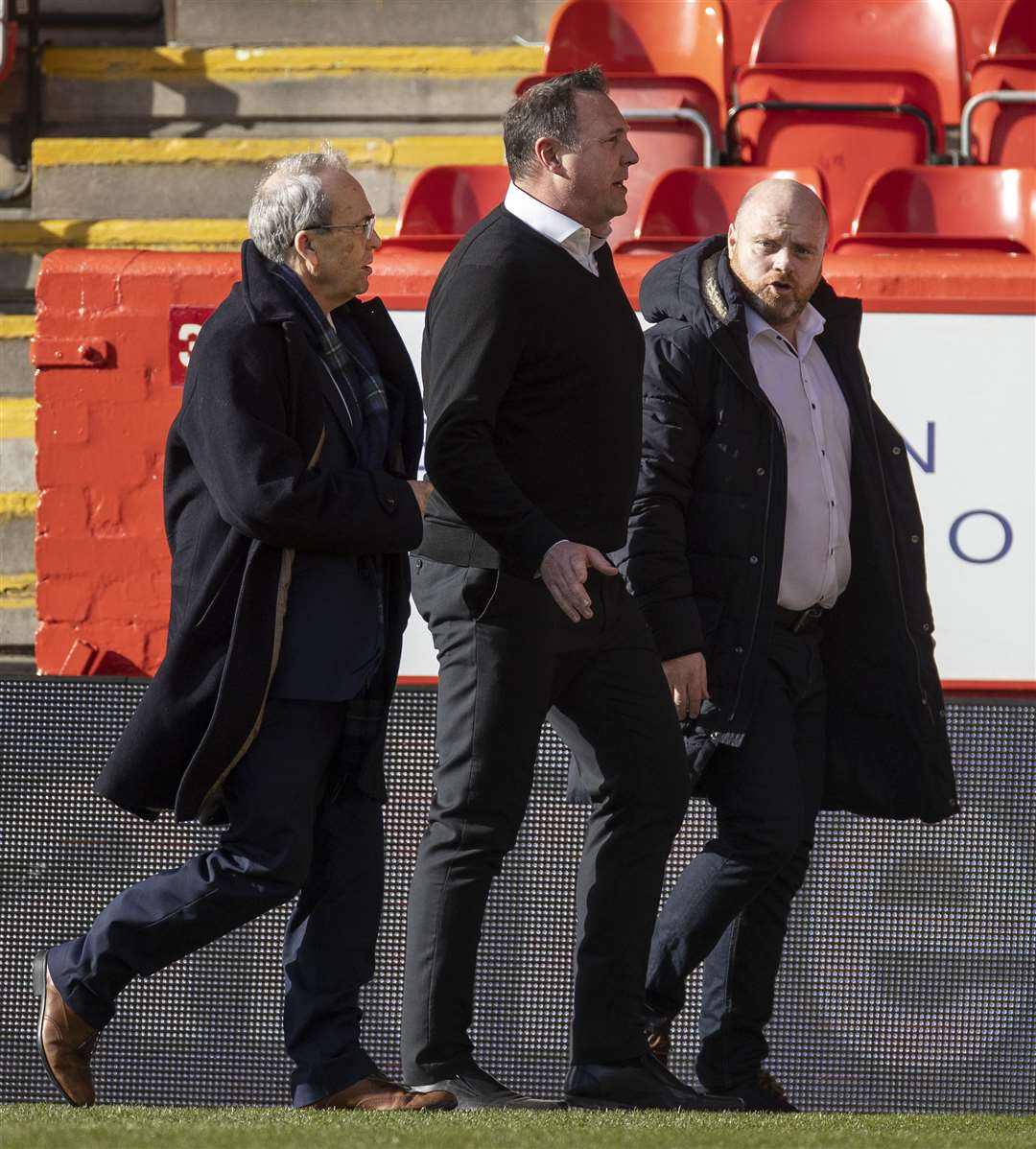 Steven Ferguson (right) is mostly dealing with contractual matter leaving Malky Mackay (centre) to focus on on-field matters for now. Picture: Ken Macpherson