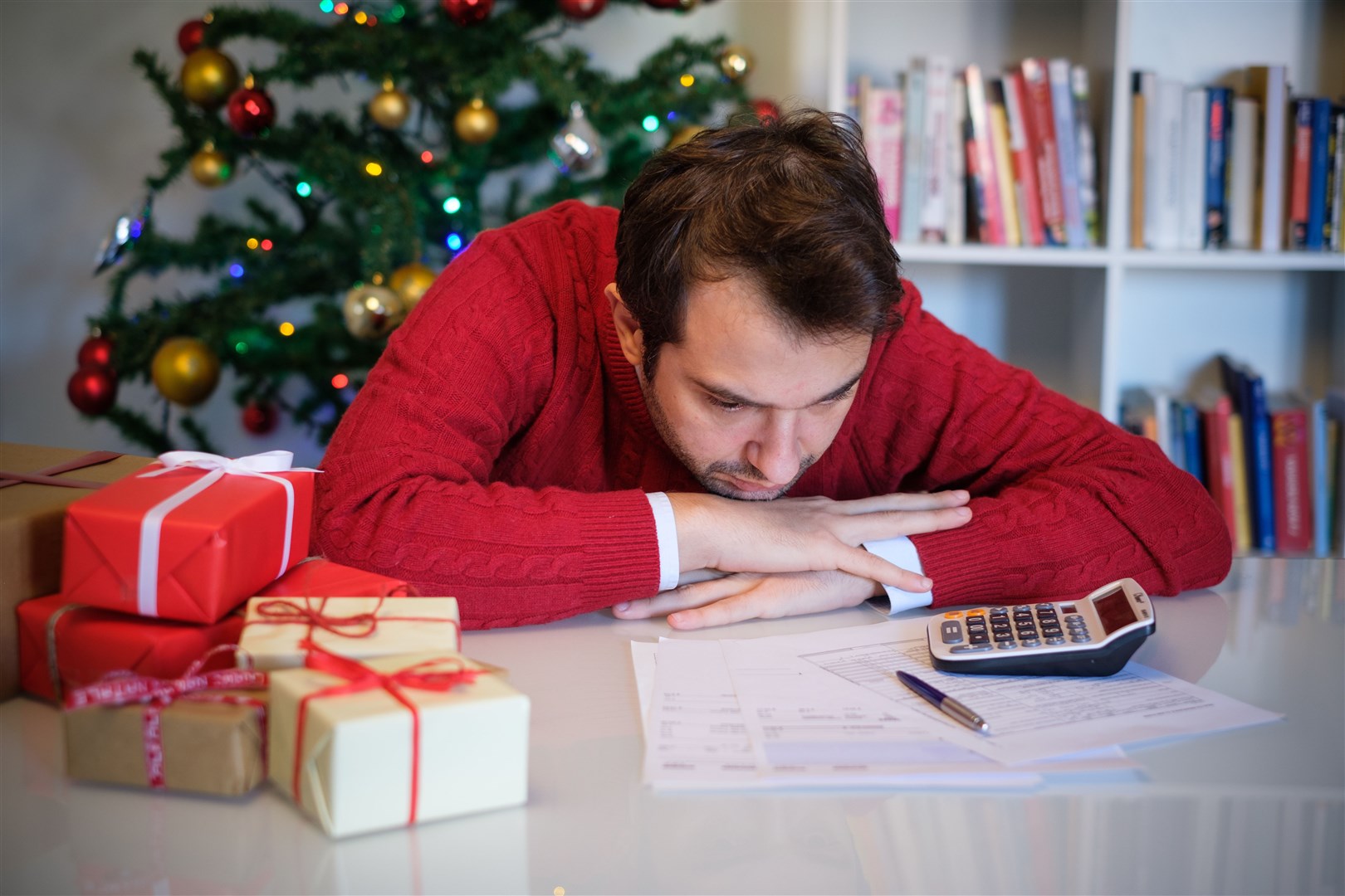 Man tapped out and without money for christmas gifts.