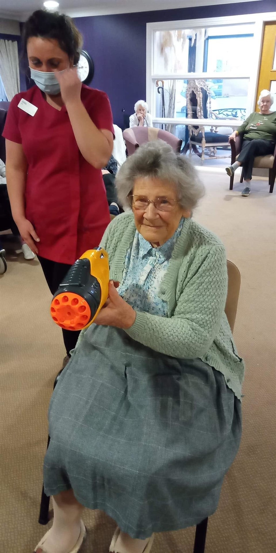 Residents relished the chance to try out the toys.