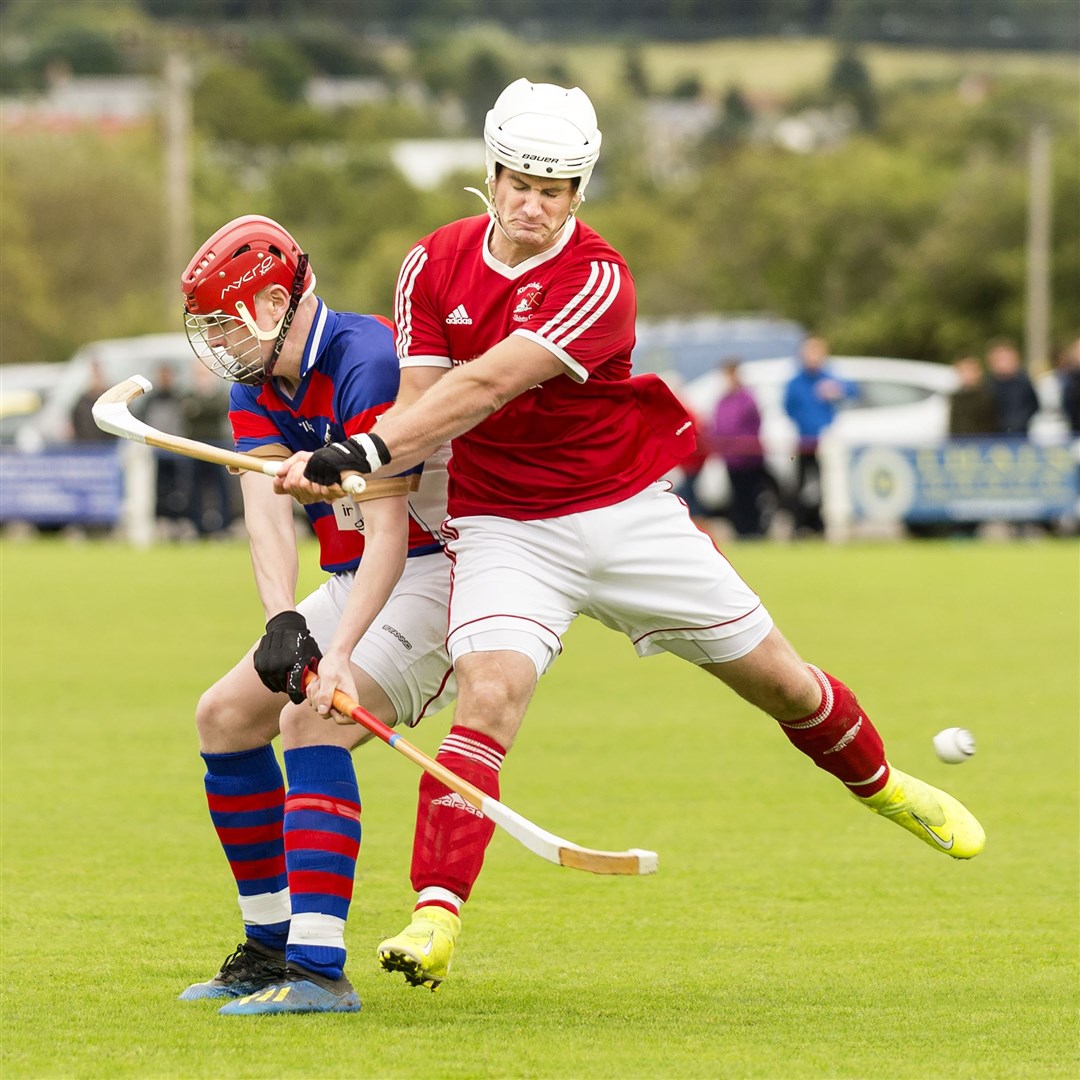 John MacRae's strike was the difference as Kinlochshiel became the first team to beat Kingussie in the Premiership this season. Picture: Neil Paterson
