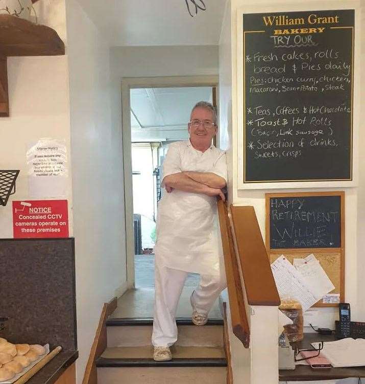 Willie Mackenzie of Grants Bakery in Tain has retired after 51 years in the trade.