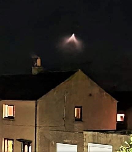 The strange light seen in the sky by Tracey Macleod from Thurso was actually a satellite being launched thousands of miles away. Picture: Tracey Macleod.